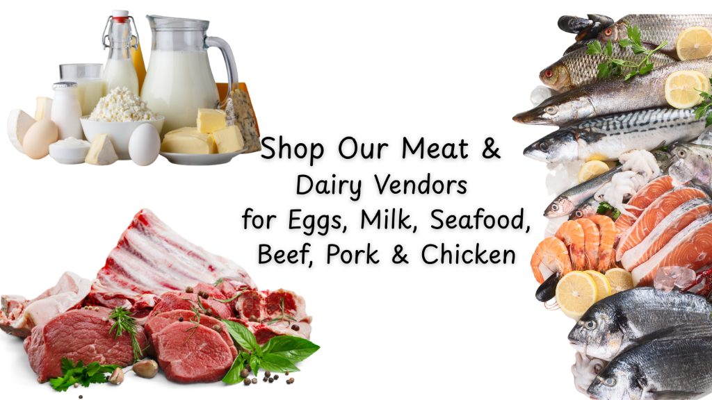 Meat & Dairy (Dairy, Eggs, Seafood, Beef, Pork, Chicken)
