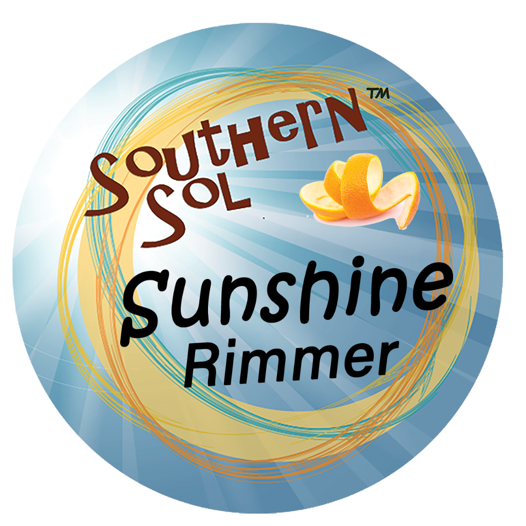 Logo of Southern Sol Sunshine Rimmer with a blue and yellow design.